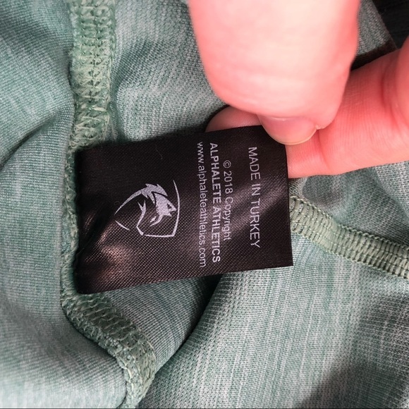 ALPHALETE OG Revival Leggings High Rise Seamless Green XS Women Weightlifting - Picture 8 of 8